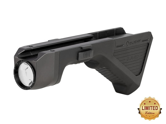 Olight Sigurd 2-in-1 Angled Grip Rechargeable LED Weapon Light - 1450 Lumens - Includes Built-in 2400mAh Li-Poly Battery Pack - Gunmetal Gray