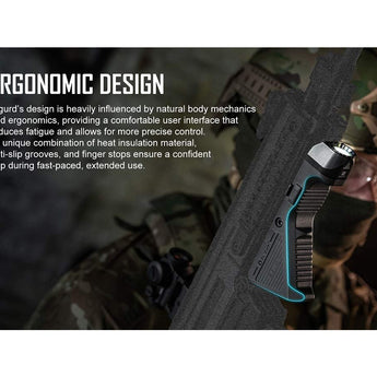 Olight Sigurd 2-in-1 Angled Grip Rechargeable LED Weapon Light - 1450 Lumens - Includes Built-in 2400mAh Li-Poly Battery Pack - Black or Desert Tan