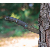 Olight Splint Folding Knife - Black - In Action - Tree