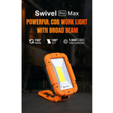 Olight Swivel Pro Max USB-C Recharegeable Work Light - 1600 Lumens - Uses Built-In 10400mAh Li-ion Battery Pack - Orange or Moss Green