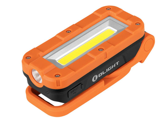 Olight Swivel Pro USB-C Recharegeable Work Light - 1100 Lumens - Uses Built-In 5200mAh Li-ion Battery Pack - Orange