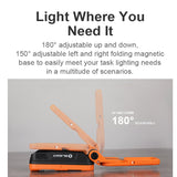 Olight Swivel Pro USB-C Recharegeable Work Light - 1100 Lumens - Uses Built-In 5200mAh Li-ion Battery Pack - Orange