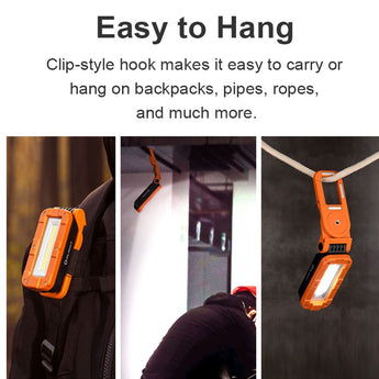 Olight Swivel Pro USB-C Recharegeable Work Light - 1100 Lumens - Uses Built-In 5200mAh Li-ion Battery Pack - Orange