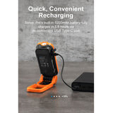 Olight Swivel Pro USB-C Recharegeable Work Light - 1100 Lumens - Uses Built-In 5200mAh Li-ion Battery Pack - Orange