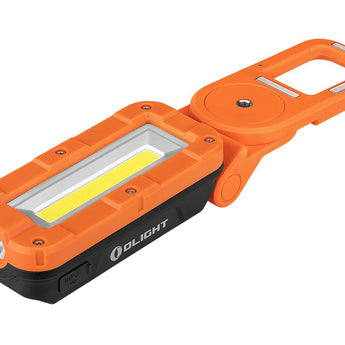 Olight Swivel Pro USB-C Recharegeable Work Light - 1100 Lumens - Uses Built-In 5200mAh Li-ion Battery Pack - Orange