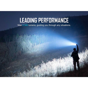 Olight Warrior 3S Rechargeable LED Tactical Flashlight - 2300 Lumens - Includes 1 x 21700 - Black, OD Green, and Various Other Colors