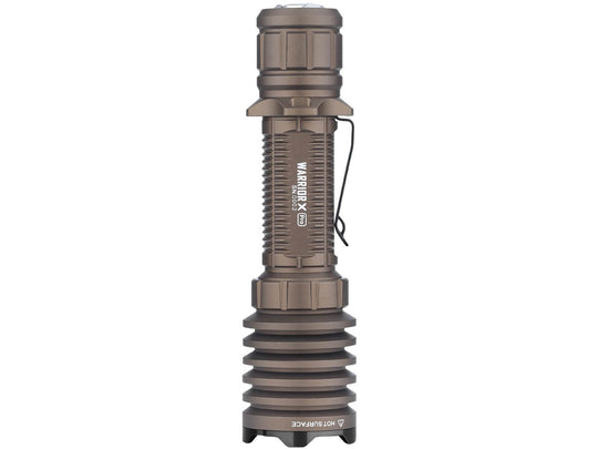 Olight Warrior X Pro Rechargeable Tactical LED Flashlight - Neutral White LED - 2250 Lumens - Includes 1 x 21700 - Desert Tan