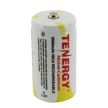 Tenergy 20400 C-cell 3000mAh 1.2V Nickel Cadmium (NiCd) Button Top Battery - Bulk