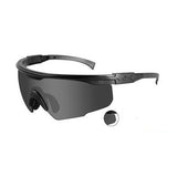 Wiley X PT-1 Changeable Sunglasses Rx Ready with High Velocity Protection - Matte Black Frame with Smoke Grey Lenses with Rx Insert (PT-1SRX)