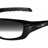 Wiley X WX Gravity Climate Control Sunglasses Rx Ready with High Velocity Protection - Gloss Black Frame with LA Light Adjust Smoke Grey Lenses (CCGRA05)