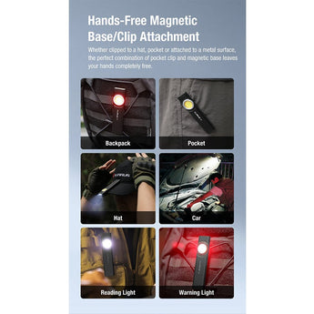 Klarus E5 USB-C Rechargeable EDC LED Flashlight - 470 or 600 Lumens - Uses Built-in 450mAh Li-ion Battery Pack - Multiple Color Options