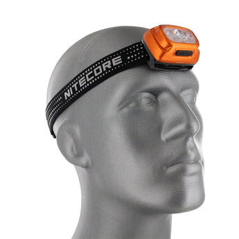 Nitecore NU31 USB-C Rechargeable LED Headlamp - 550 Lumens - Uses Built-in 1800mAh Li-ion Battery Pack - Grey, Blue, or Orange