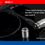 JETBeam Mini-1 Ti USB Rechargeable Titanium Keylight - CREE XP-G2 LED - 130 Lumens - Includes 1 x 10180