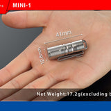 JETBeam Mini-1 Ti USB Rechargeable Titanium Keylight - CREE XP-G2 LED - 130 Lumens - Includes 1 x 10180