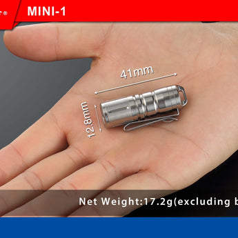 JETBeam Mini-1 Ti USB Rechargeable Titanium Keylight - CREE XP-G2 LED - 130 Lumens - Includes 1 x 10180