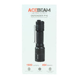 Acebeam Defender P16 USB-C Rechargeable LED Flashlight - 1800 Lumens - Luminus SFT40 - Includes 1 x 18650 - Black or Gray