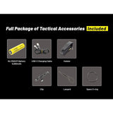 Nitecore P23i USB-C Rechargeable Tactical LED Flashlight - 3000 Lumens - Luminus SFT-70 - Includes 1 x 21700