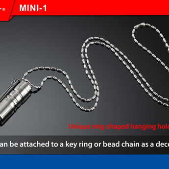 JETBeam Mini-1 Ti USB Rechargeable Titanium Keylight - CREE XP-G2 LED - 130 Lumens - Includes 1 x 10180