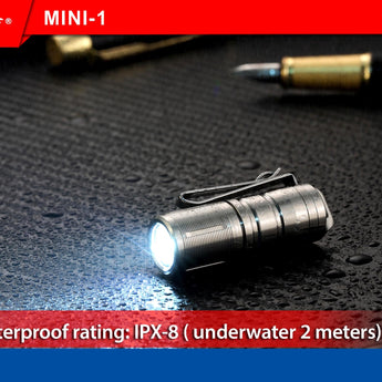 JETBeam Mini-1 Ti USB Rechargeable Titanium Keylight - CREE XP-G2 LED - 130 Lumens - Includes 1 x 10180