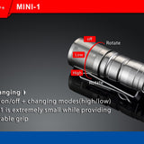 JETBeam Mini-1 Ti USB Rechargeable Titanium Keylight - CREE XP-G2 LED - 130 Lumens - Includes 1 x 10180