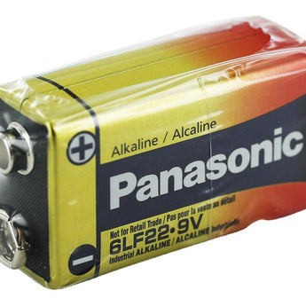 Panasonic Industrial 6LF22XWA1SB Alkaline 9V Battery with Snap Connector (6LF22XWA/1SB)
