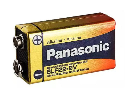 Panasonic Industrial 6LF22XWA 9V Alkaline Battery with Snap Connector - Bulk
