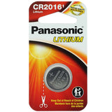 Panasonic CR2016 90mAh 3V Lithium (LiMnO2) Coin Cell Battery - 1 Piece Narrow Size Carded Packaging