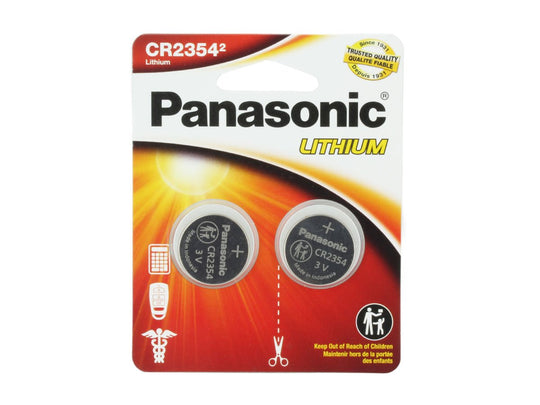 Panasonic CR2354 560mAh 3V Lithium Primary (LiMnO2) Coin Cell Watch Battery - 2 Piece Carded Packaging