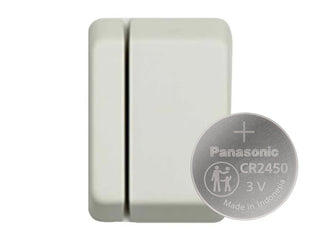 Panasonic CR2450 Front View With Home Security Behind It