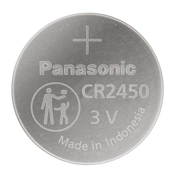 Panasonic CR2450 620mAh 3V Lithium Primary (LiMnO2) Coin Cell Watch Battery - 2 Piece Carded Packaging