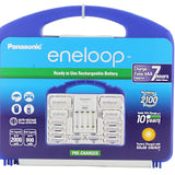 Eneloop Power Pack, 2000mAh Typical, 1500 cycle, 8xAA, 2xAAA, 2 C size adapters, 2 D size adapters, and 4-position charger
