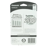 Panasonic Eneloop K-KJS2MCA-2BA AA 2000mAh 1.2V Low Self Discharge Nickel Metal Hydride (NiMH) Button Top Batteries with C Cell Spacers - 2 Pack Retail Card
