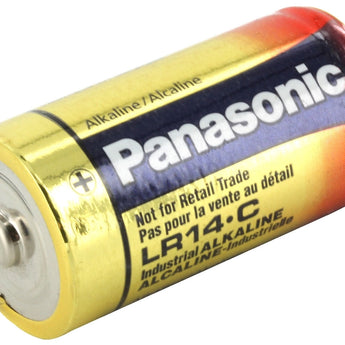 Panasonic Industrial LR14XWA-BB (150 Pack) Alkaline 1.5V C-cell Button Top Battery - Bulk (LR14XWA/BB) - Case of 150