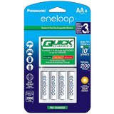 Panasonic Eneloop 4-Position Quick Charger with 4 x 2000mAh NiMH Low Self Discharge AA Batteries (K-KJ55MCA4BA)