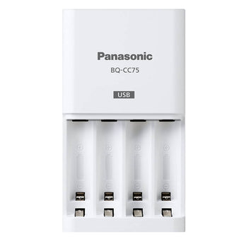 Panasonic Eneloop Advanced Charger with 4 x 800mAh NiMH Low Self Discharge AAA Batteries (K-KJ75M3A4BA)