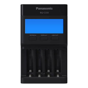 Panasonic Eneloop BQ-CC65 Charger with 4 x 2550mAh NiMH Low Self Discharge AA Batteries (K-KJ65KHA4BA)