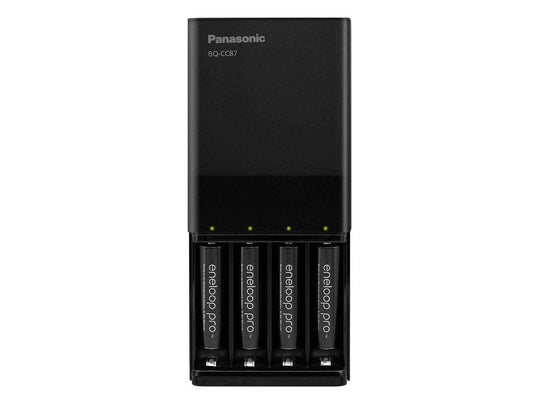 Panasonic Eneloop BQ-CC87 Charger with 4 x 950mAh NiMH Low Self Discharge AAA Batteries (K-KJ87K3A4BA)