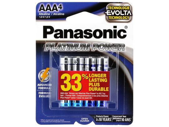 Panasonic Platinum Power AAA Alkaline Batteries - Package Shot