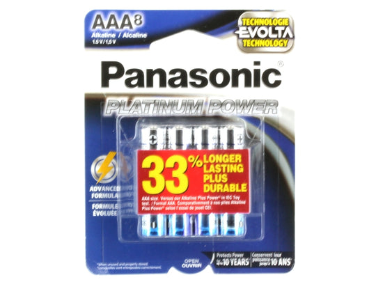 Panasonic Platinum Power AAA Alkaline Batteries - Package Shot