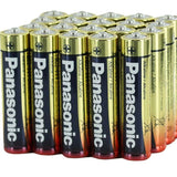 Panasonic Industrial LR03XWA-B (20 Pack) Alkaline 1.5V AAA Button Top Battery - Bulk (LR03XWA/B) - Box of 20