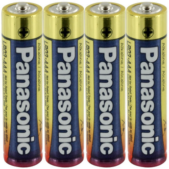 Panasonic Industrial LR03XWA AAA 1.5V Alkaline Button Top Batteries - 4 Pack Shrink Wrap