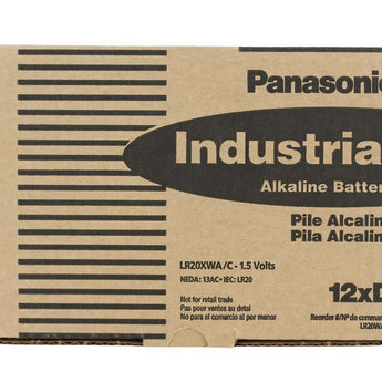 Panasonic Industrial Alkaline 1.5V D Battery - 12PK