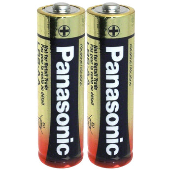Panasonic Industrial LR6XWA AA 1.5V Alkaline Button Top Batteries - 2 Pack Shrink Wrap