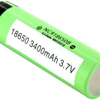 Panasonic NCR 18650 3200mAh 3.7V Unprotected High-Drain 4.87A Lithium Ion (Li-ion) Flat Top Battery - Boxed