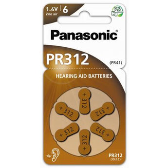 Panasonic PR312 Hearing Aid Batteries