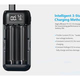 XTAR PB2SL Portable Li-ion Charger and Powerbank - Black, Blue, or Red