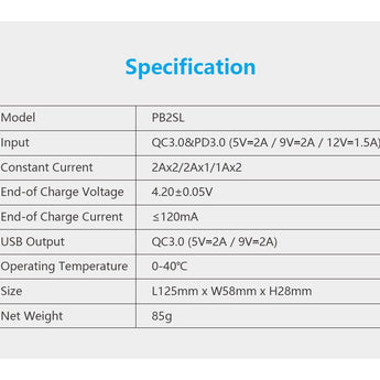 XTAR PB2SL Portable Li-ion Charger and Powerbank - Black, Blue, or Red