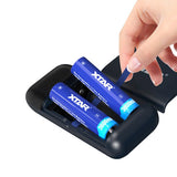 XTAR PB2SL Portable Li-ion Charger and Powerbank - Black, Blue, or Red