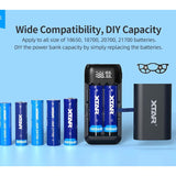 XTAR PB2SL Portable Li-ion Charger and Powerbank - Black, Blue, or Red