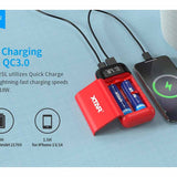 XTAR PB2SL Portable Li-ion Charger and Powerbank - Black, Blue, or Red